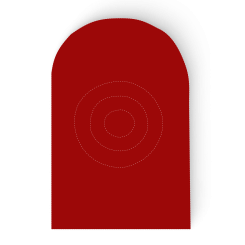 Мішень плита NRA D1 460х760 мм червона